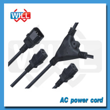 Y split power cord with double female